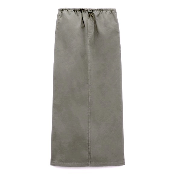 Zara Grey Cargo Maxi Skirt Sz. Large NWT - Picture 4 of 14